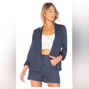 L'Academie The Carter Blazer and shorts in Navy Dot, Small